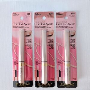 3PCs L'Oreal Liquid Eyeliner Voluminous Lash Paradise Felt Tip #125 Rose Gold